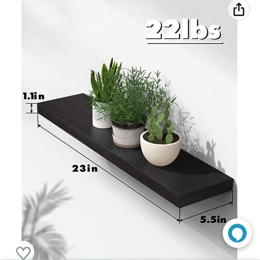 Black Wall Hanging Decor Shelf